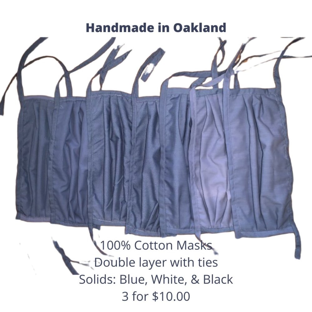 New Cotton Pleated Tie Closure Masks bundle